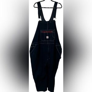 Vintage Pointer Brand High Back Bib Overalls Blue Denim USA Farm Workwear
